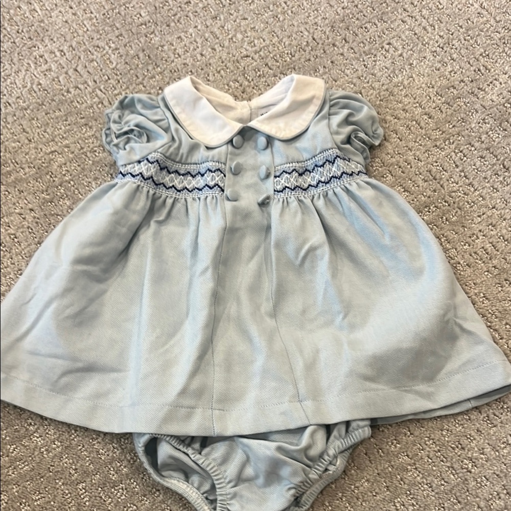 Light Blue Baby Dress with Bloomers